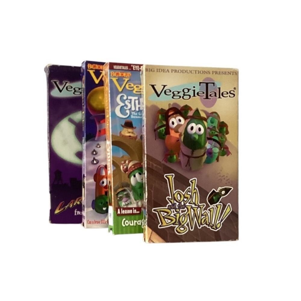Vintage Veggie Tales VHS Tapes Set of 4 Childrens